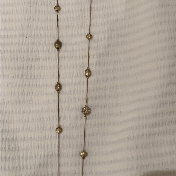 Long Necklace with Rhinestones - Picture 3 of 3